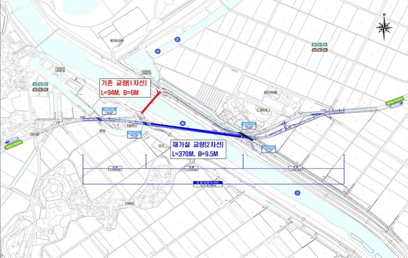 익산 산북천 난포교, 2차로 교량으로 다시 놓는다

